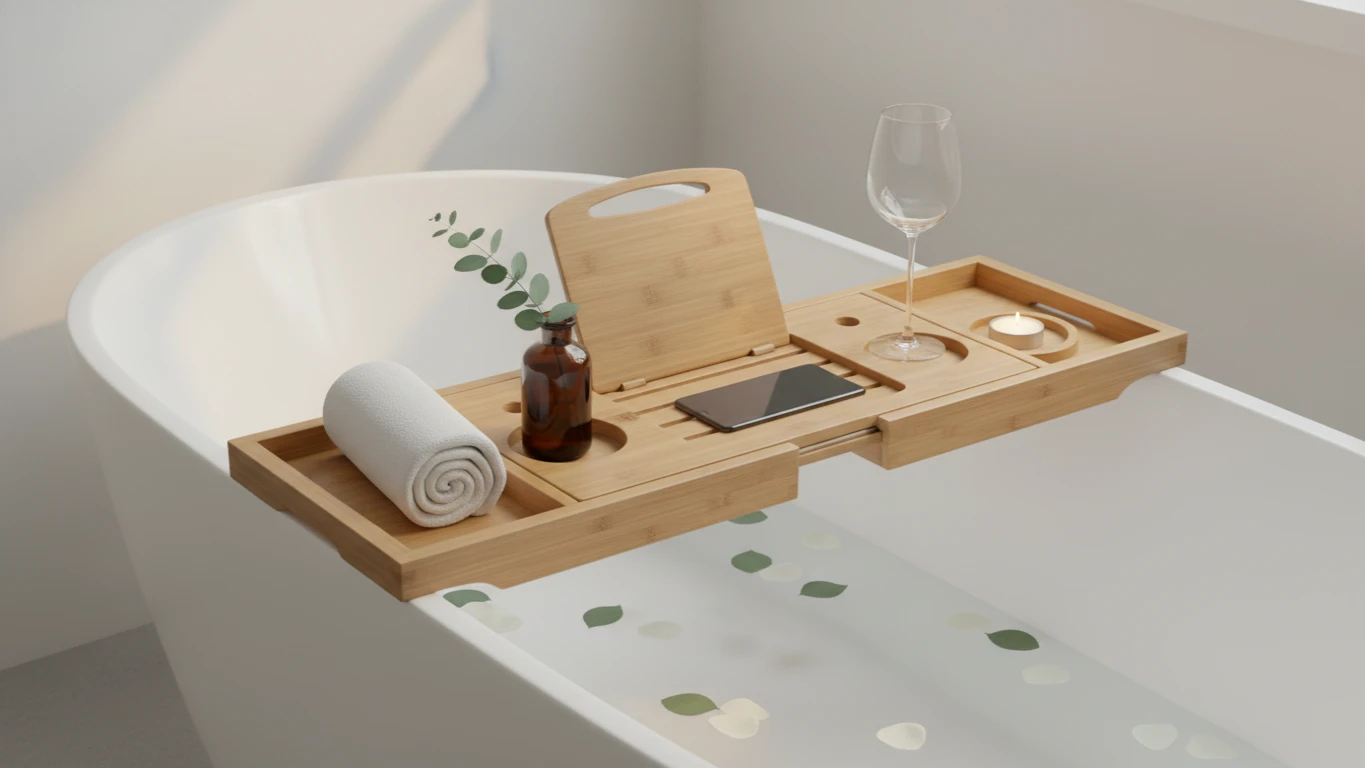 Bamboo Bathtub Caddy Tray