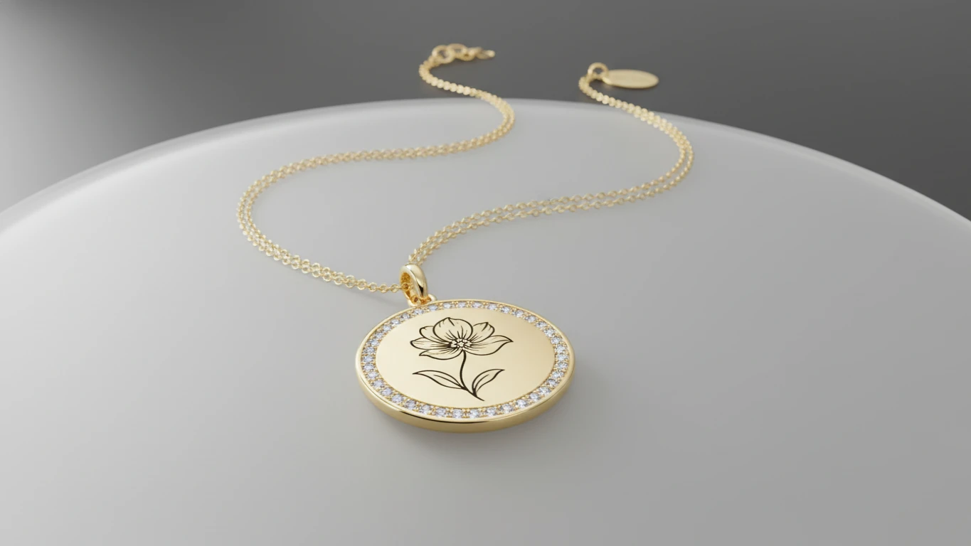 Birth Month Flower Necklace
