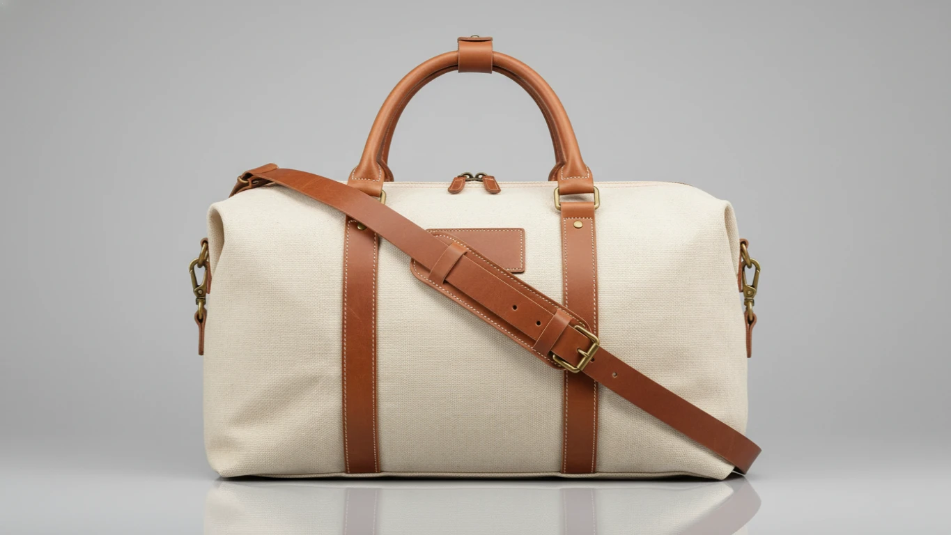 Canvas and Leather Weekend Bag