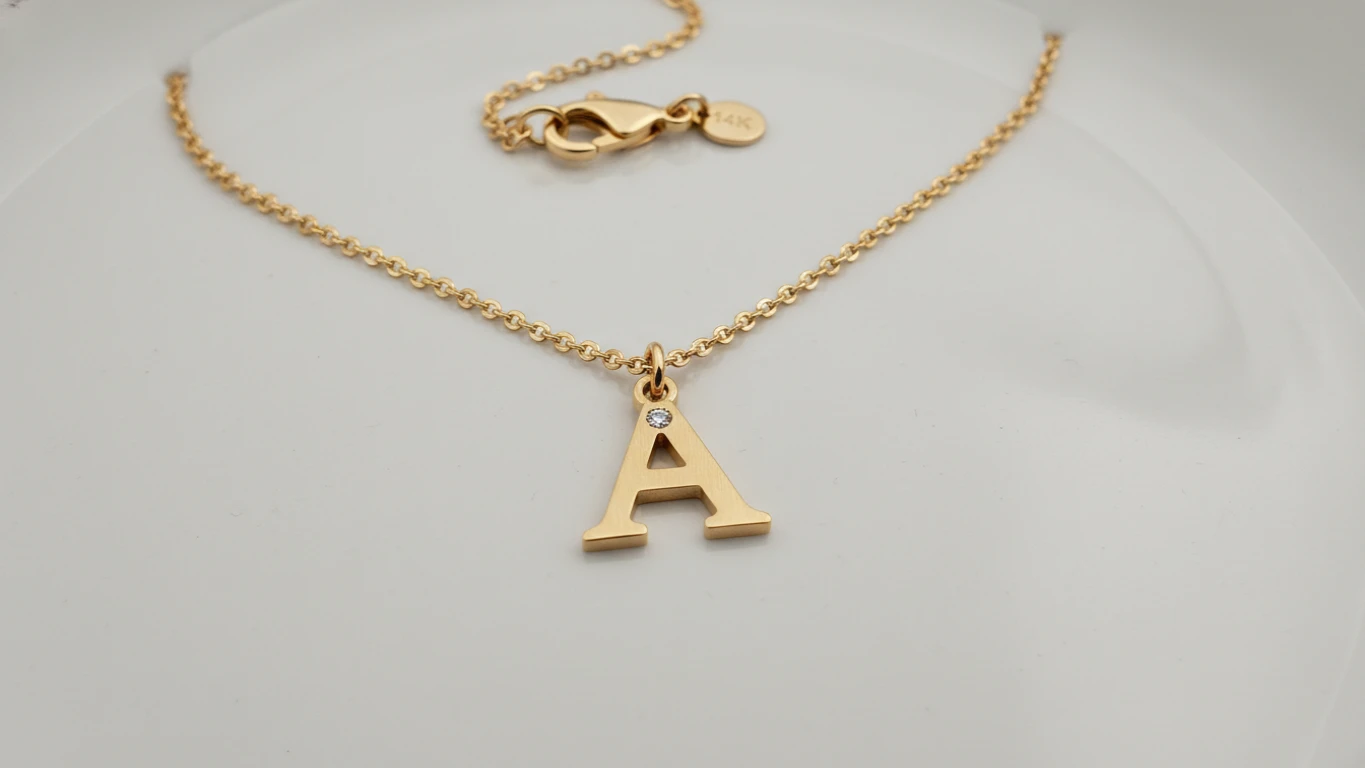 Custom 14K Gold Initial Necklace