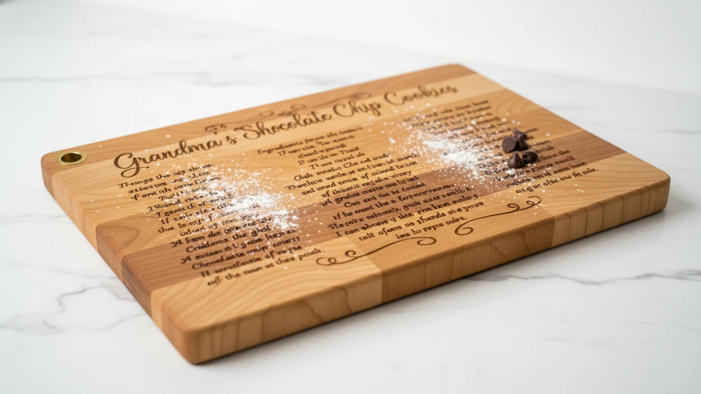 Custom Engraved Wooden Recipe Board