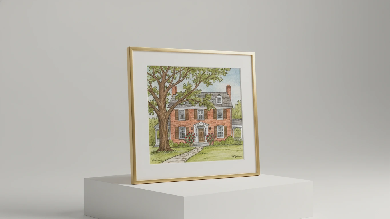 Custom Illustrative House Portrait Art