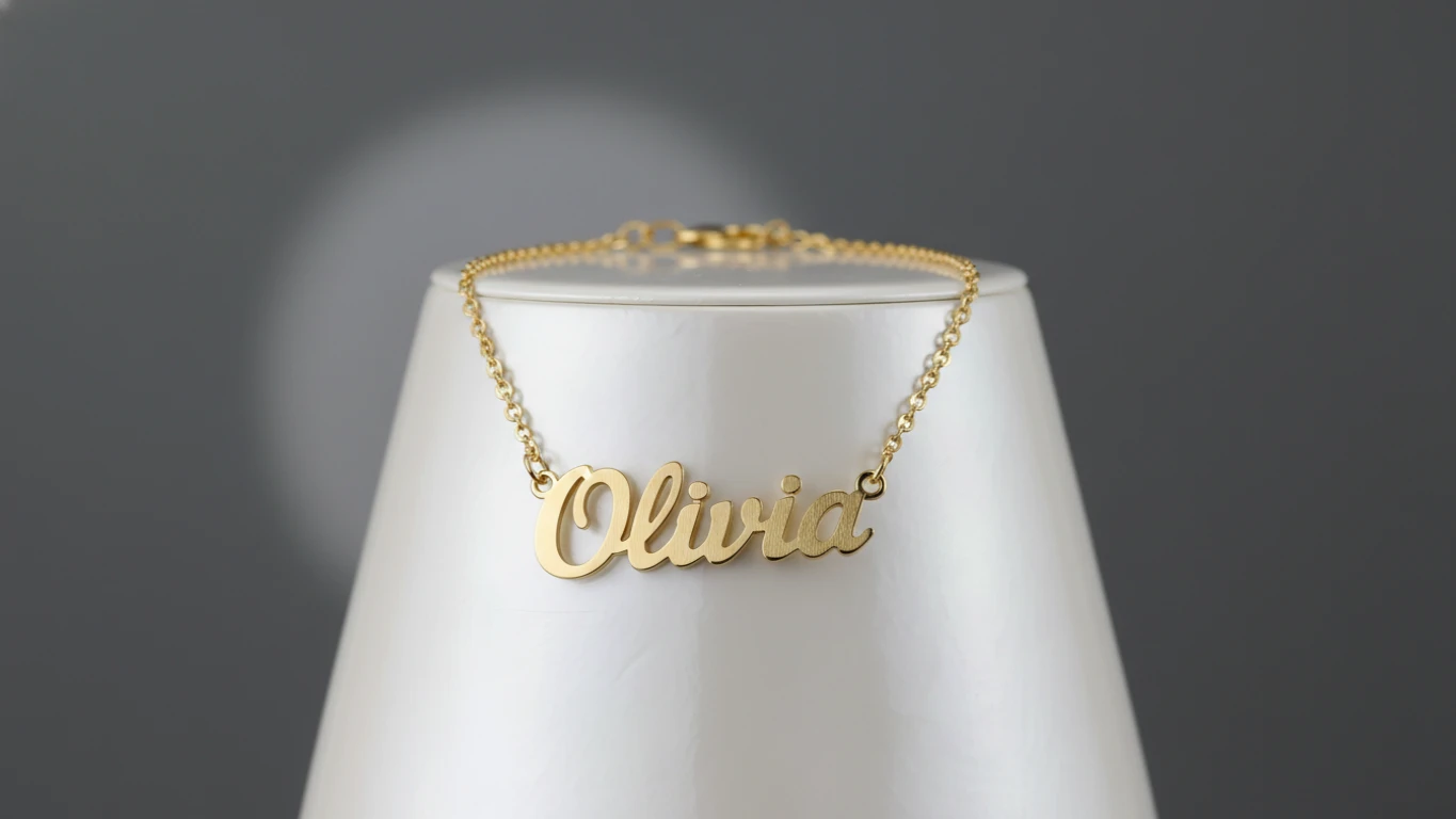 Custom Nameplate Gold-Plated Necklace