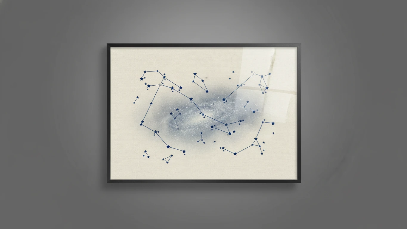 Custom Night Sky Constellation Map