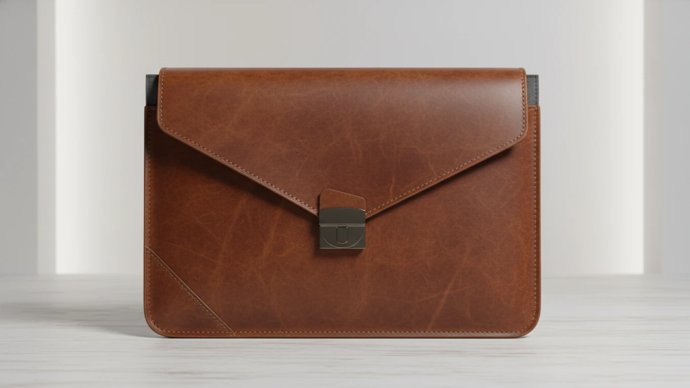 Designer-Style Leather Laptop Sleeve