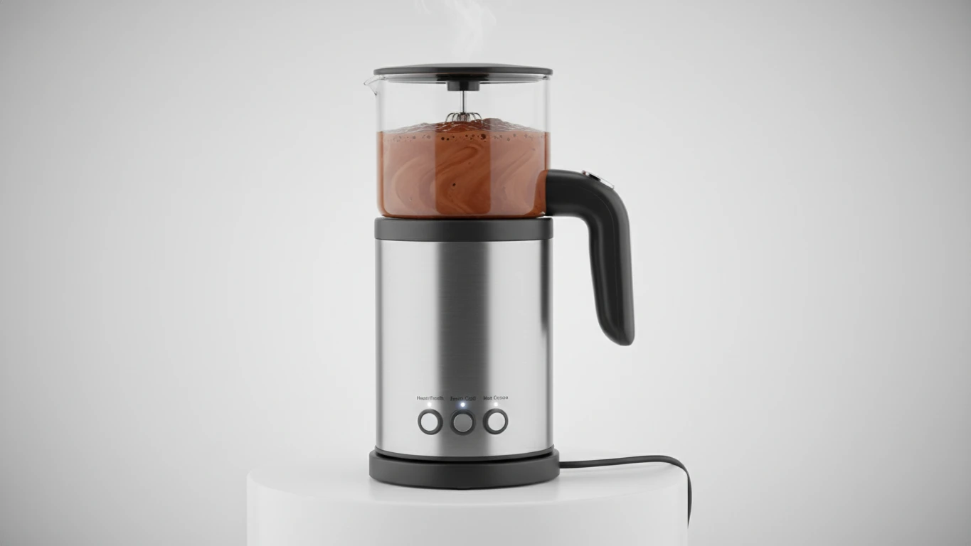 Electric Milk Frother and Hot Cocoa Maker