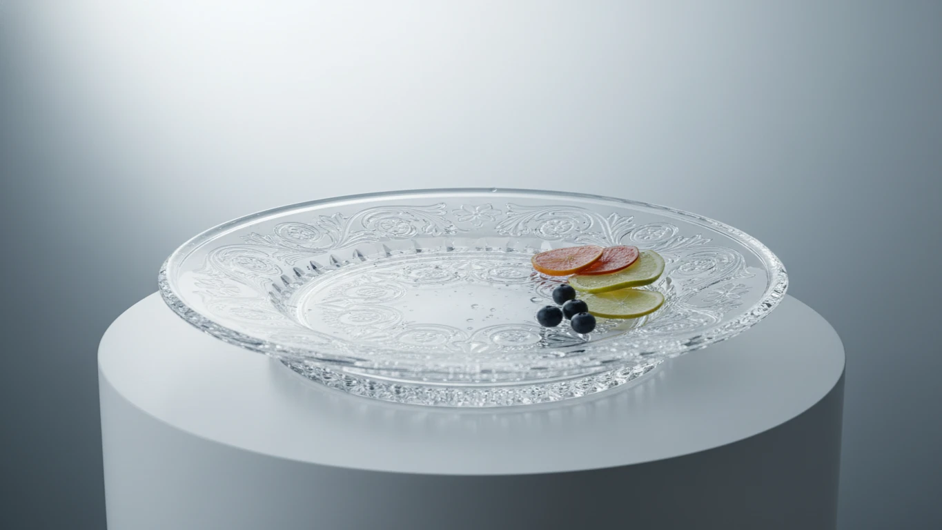 Engraved Crystal Serving Platter