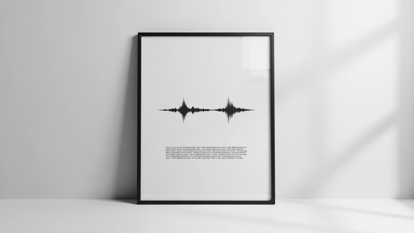 Framed Soundwave Song Lyric Print