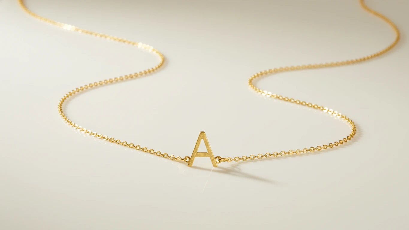 Gold-Plated Dainty Initial Necklace