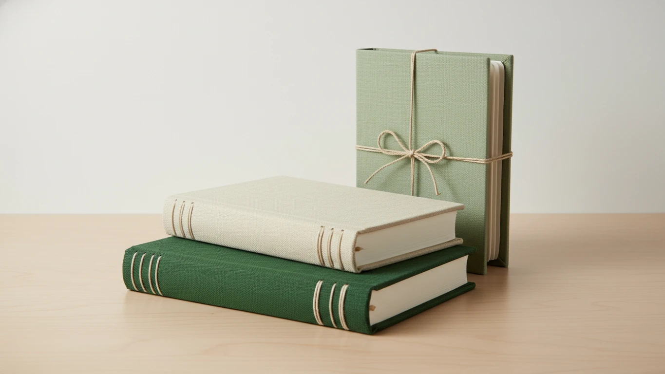 Hand-Bound Linen Hardcover Journal Set