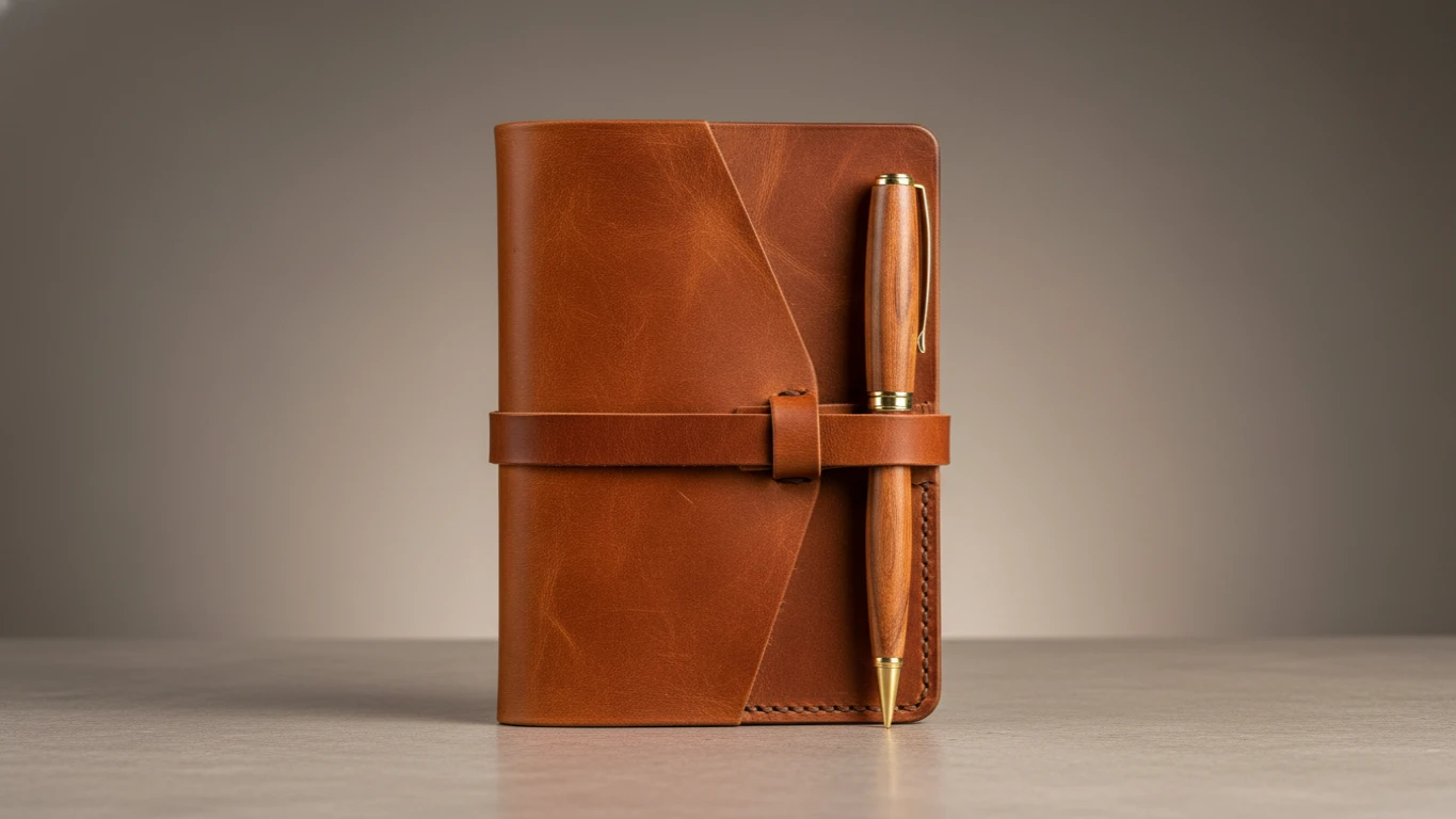 Handcrafted Leather Journal and Pen Set