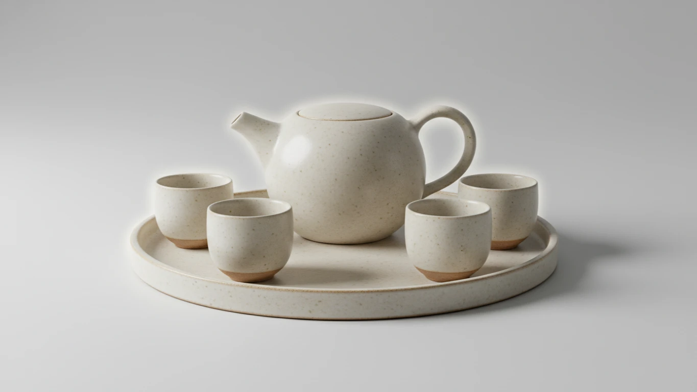 Handcrafted Modern Ceramic Tea Set