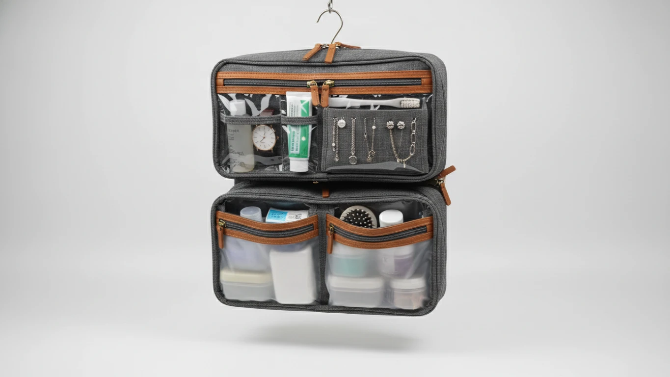 Hanging Travel Jewelry and Toiletry Organizer