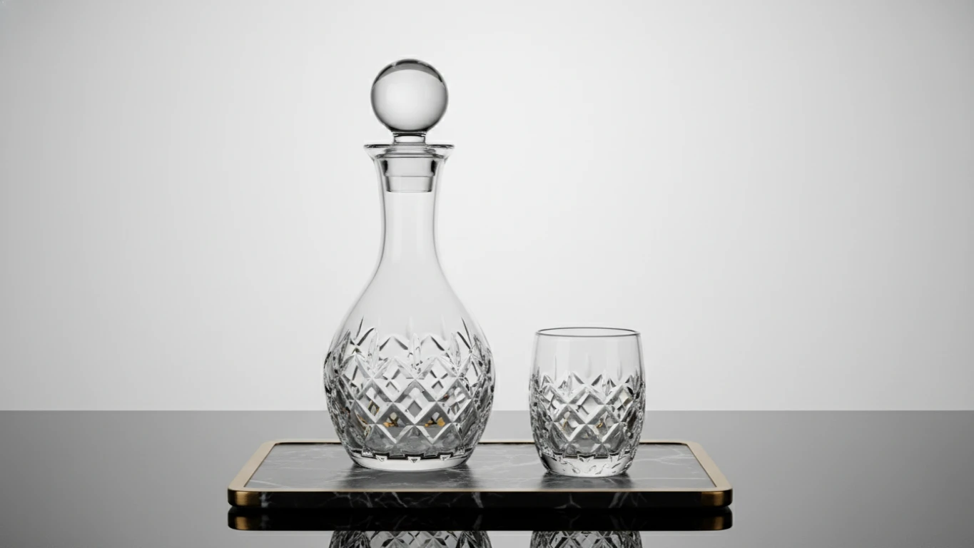 Luxury Bedside Water Carafe and Glass Set