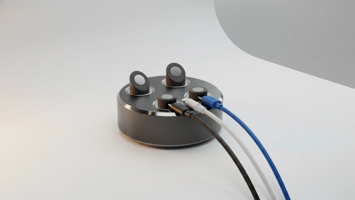 Magnetic Weighted Desktop Cable Manager
