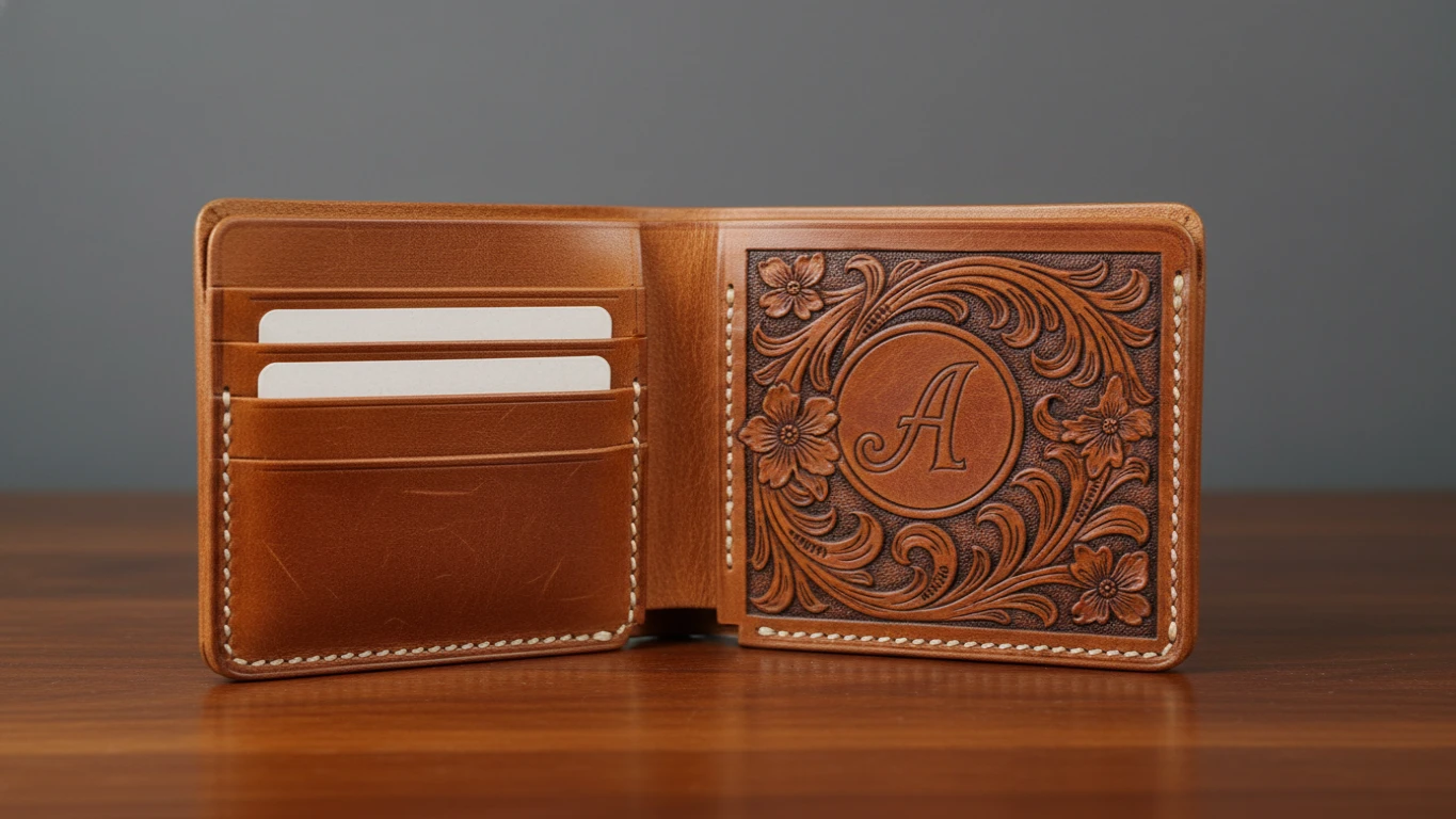 Personalized Engraved Leather Wallet
