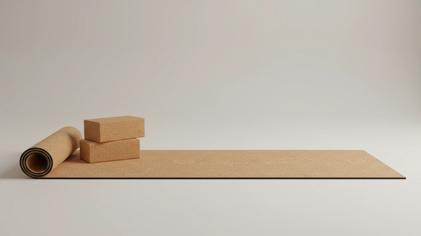 Premium Cork Yoga Mat and Block Set