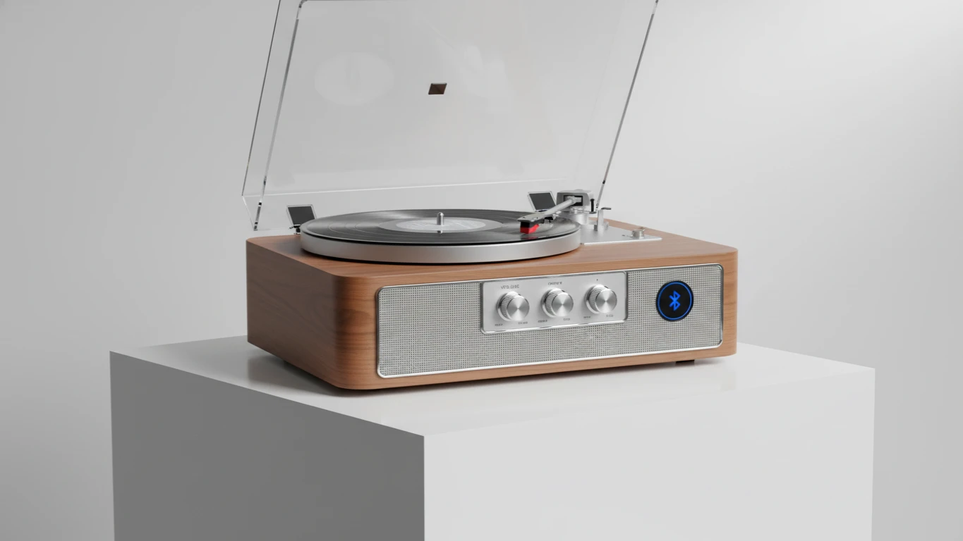 Retro Record Player with Modern Bluetooth