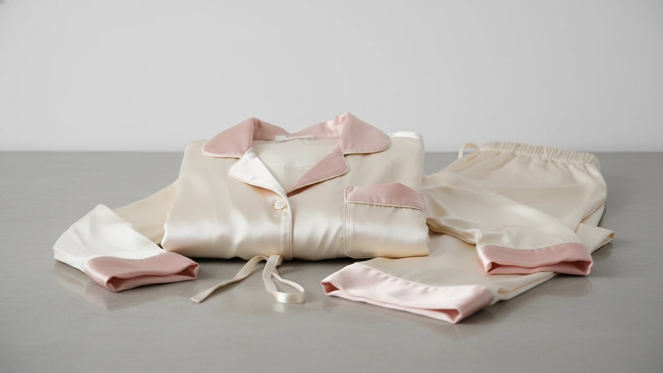 Satin-Lined Silk Pajama Set