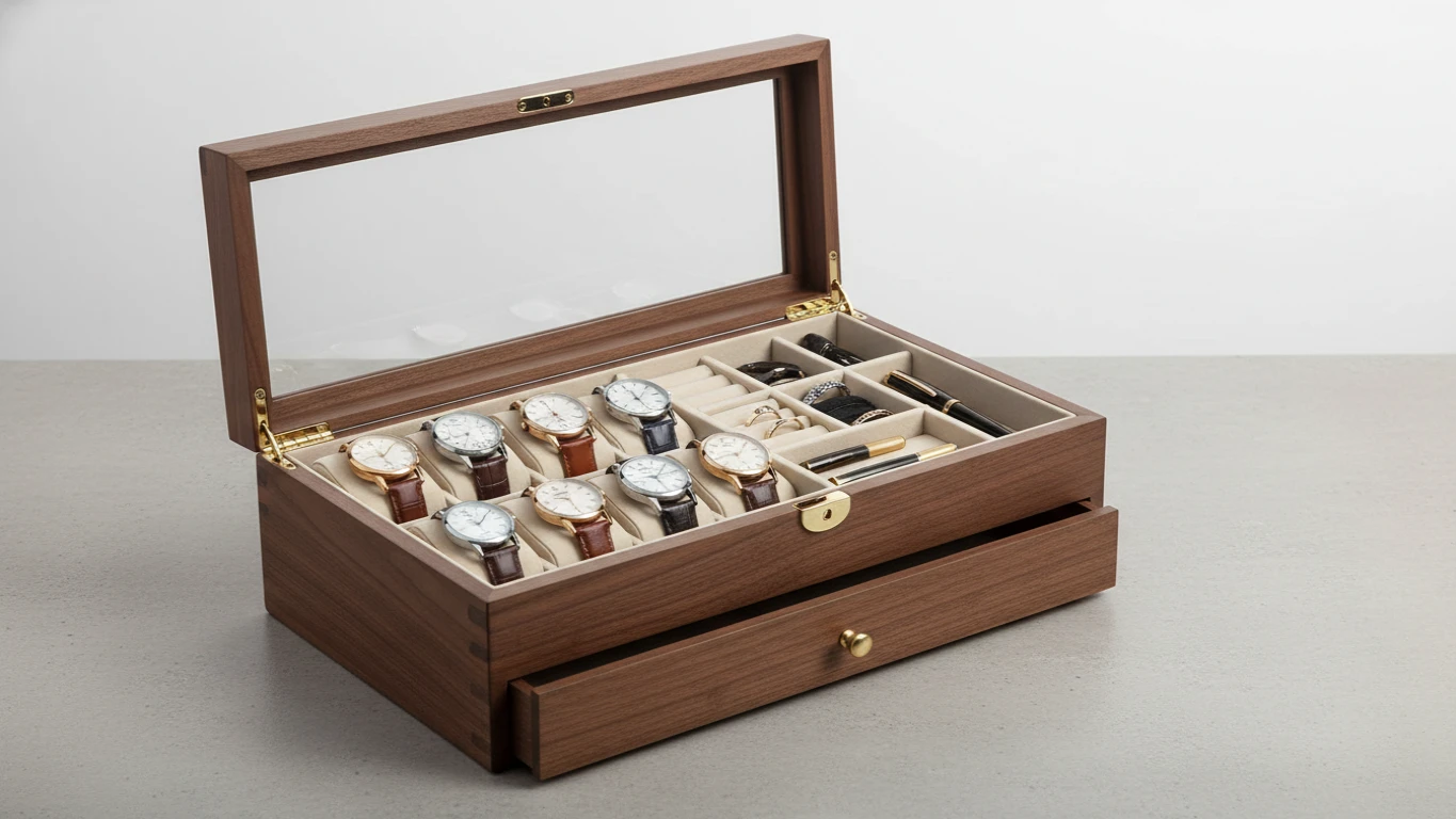 Solid Wood Watch and Accessory Organizer