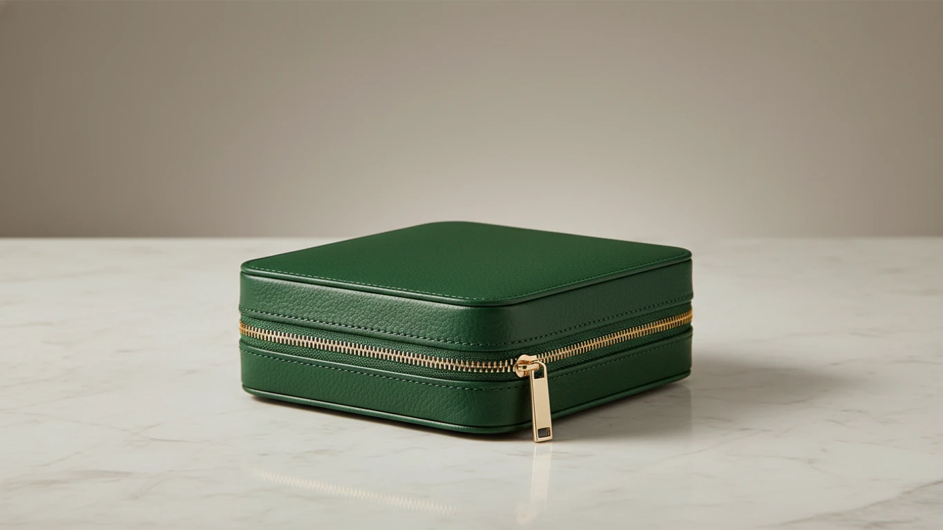 Vegan Leather Travel Jewelry Organizer