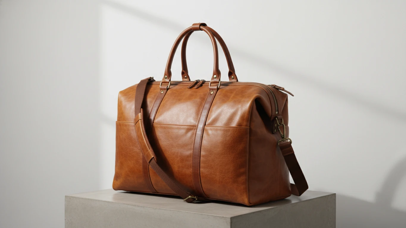Vegan Leather Weekender Bag