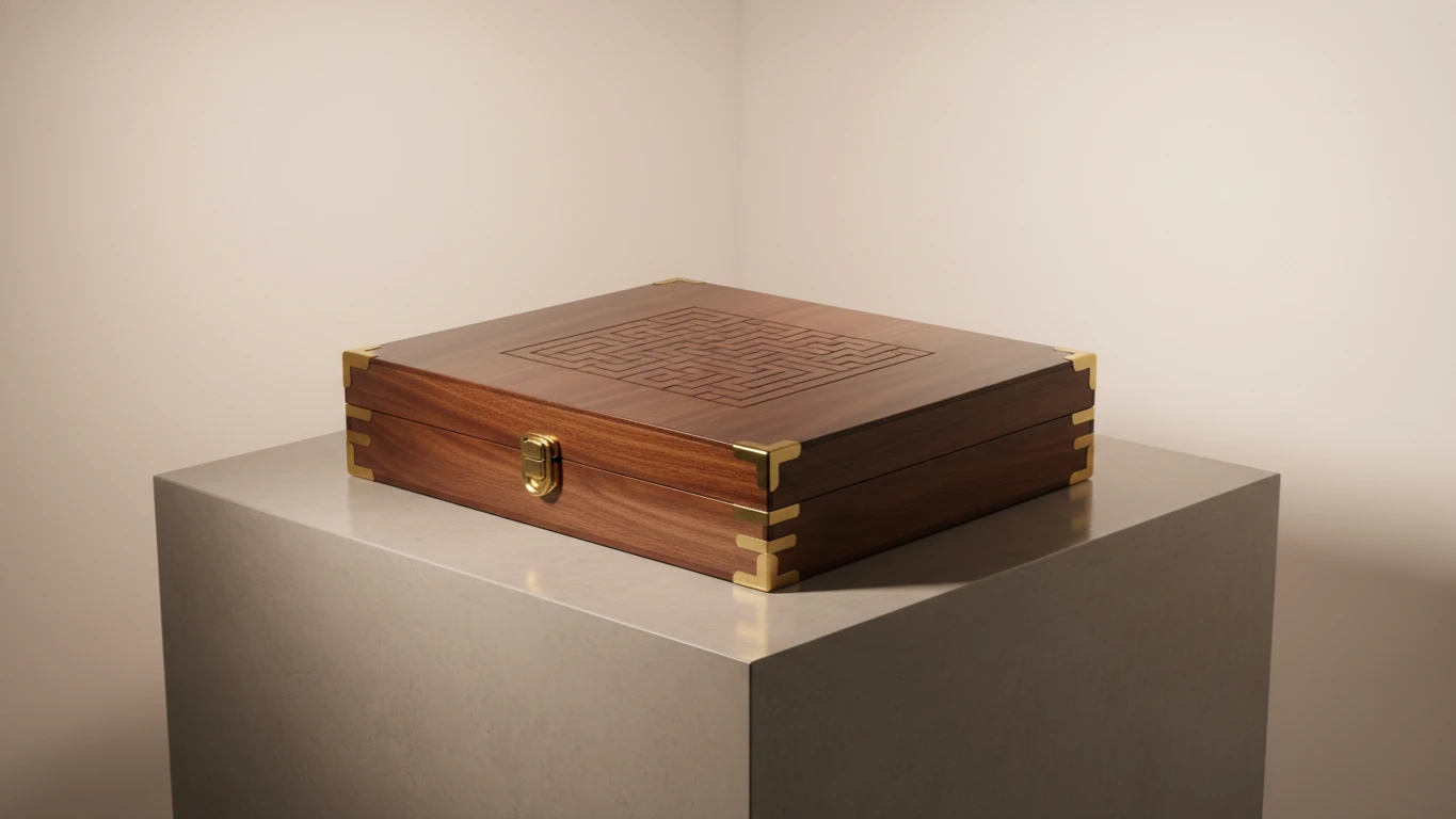 Wood Case Strategy Board Game