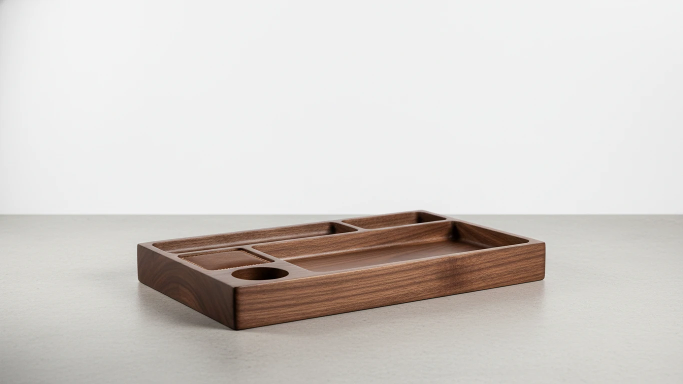 Wood Valet Tray Organizer