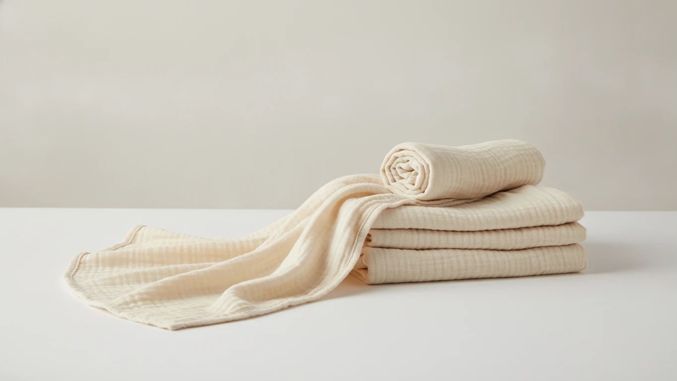 100% Organic Muslin Burp Cloths