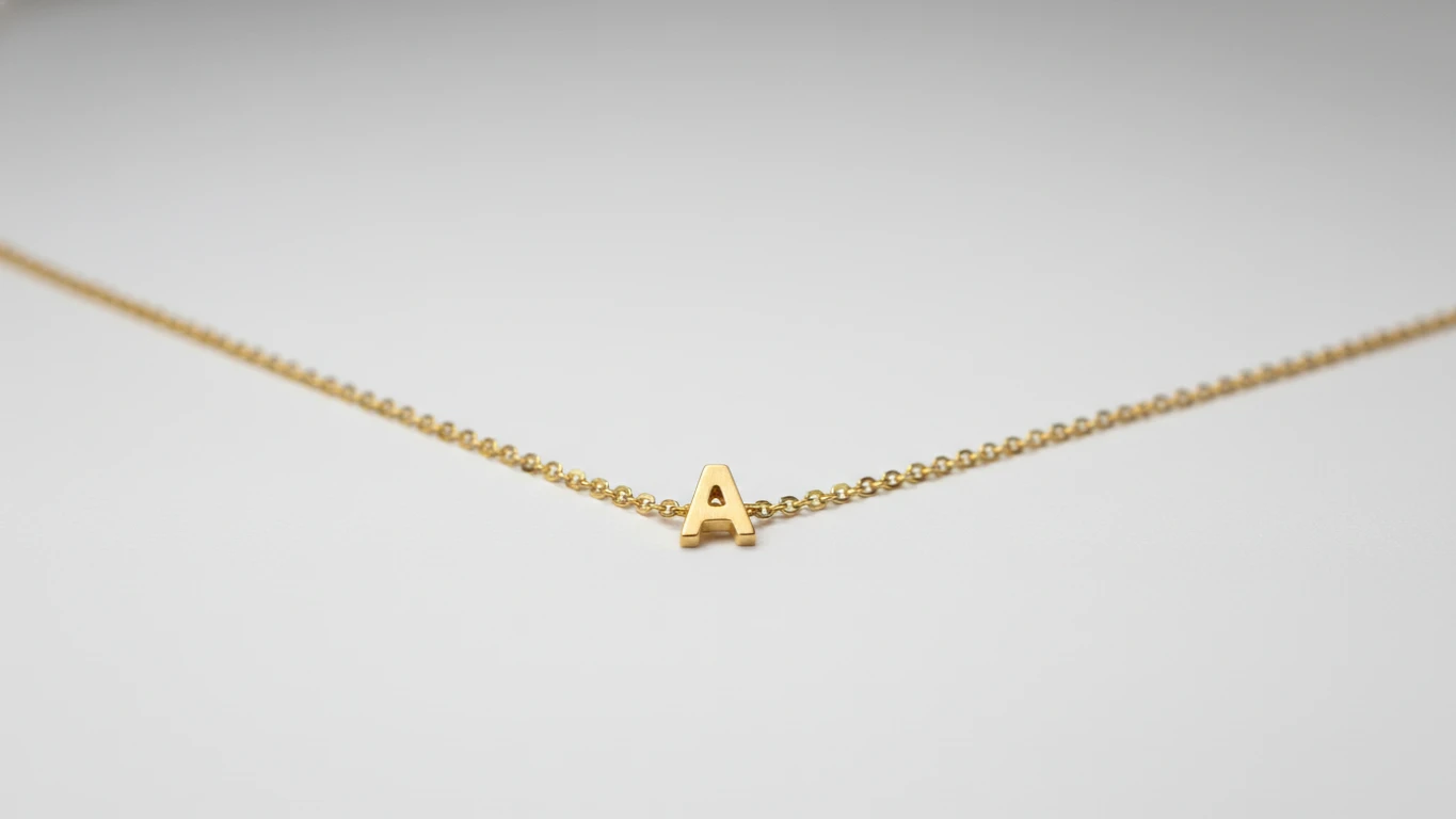 14K Gold-Plated Dainty Initial Necklace