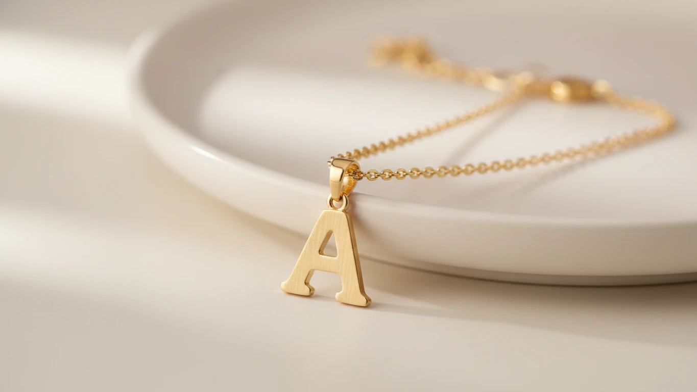 14k Gold Initial Pendant Necklace