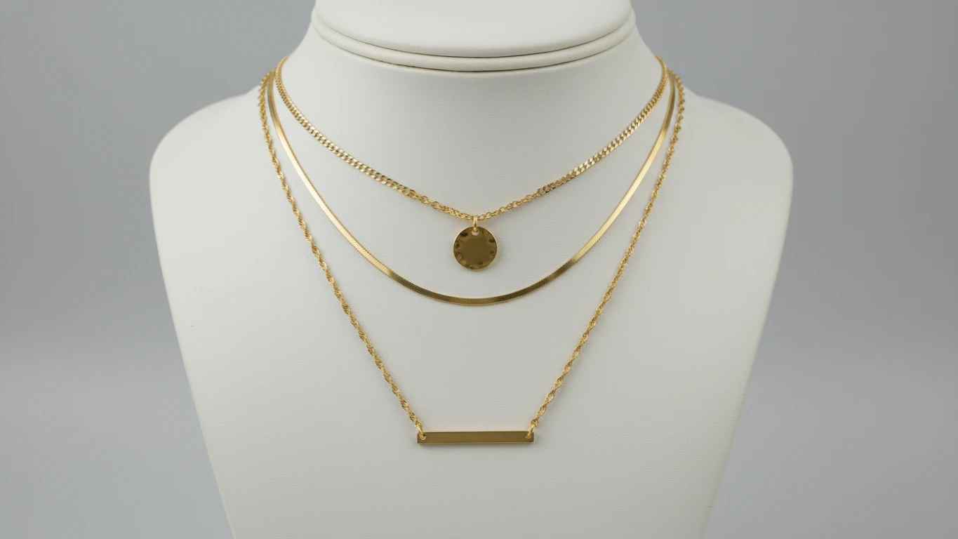 14k Gold Vermeil Layered Necklace