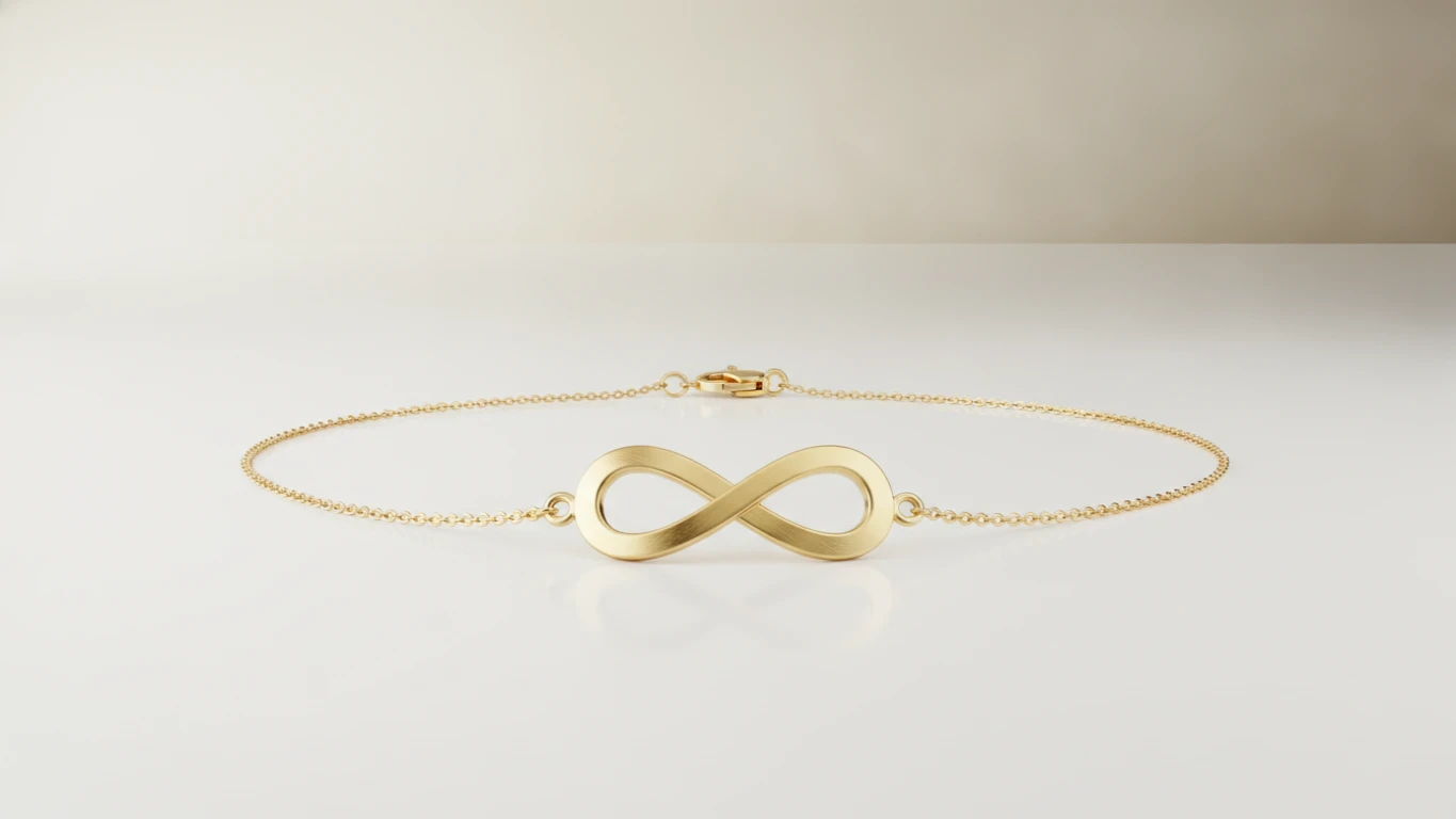 18K Gold Classic Infinity Necklace