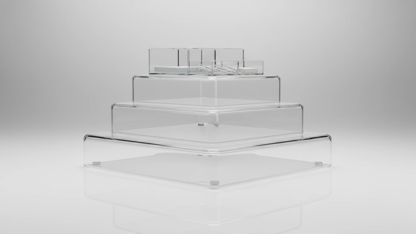 Acrylic Tiered Desktop Organization System