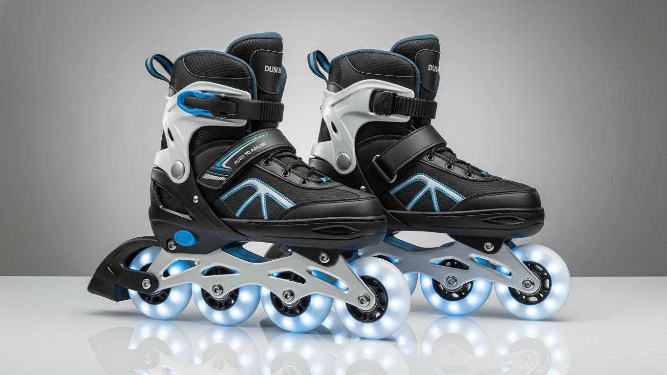Adjustable Light-Up Inline Skates