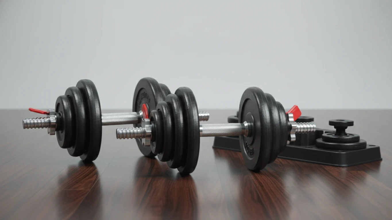 Adjustable Quick-Change Dumbbell Set