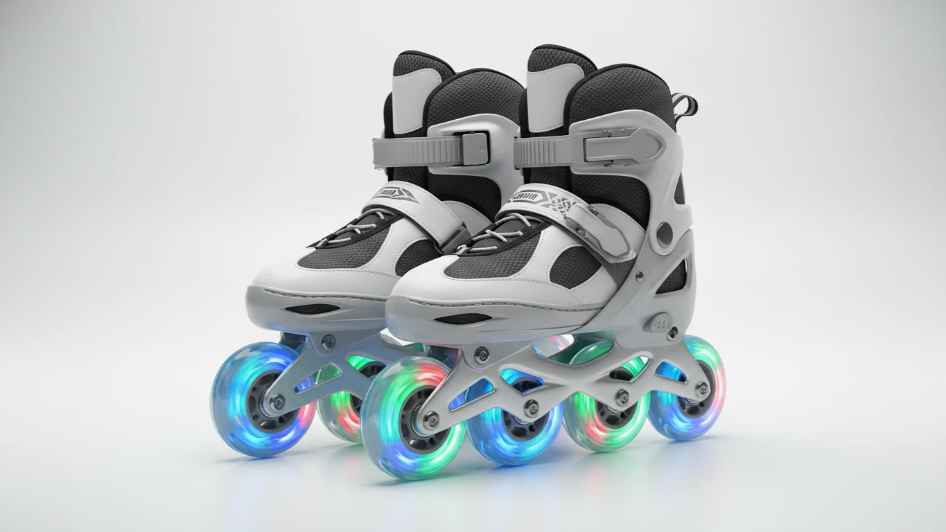 Adjustable Roller Skates with LED Power-Wheels