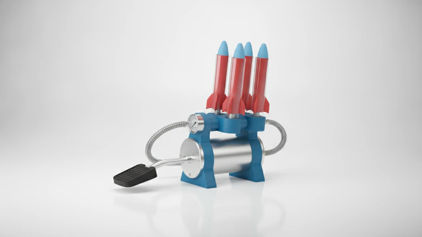 Air-Powered Rocket Launcher