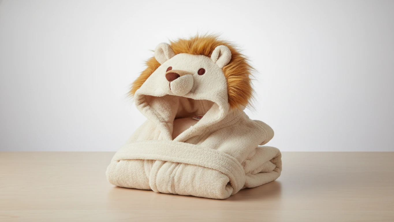 Animal-Themed Hooded Bath Robe