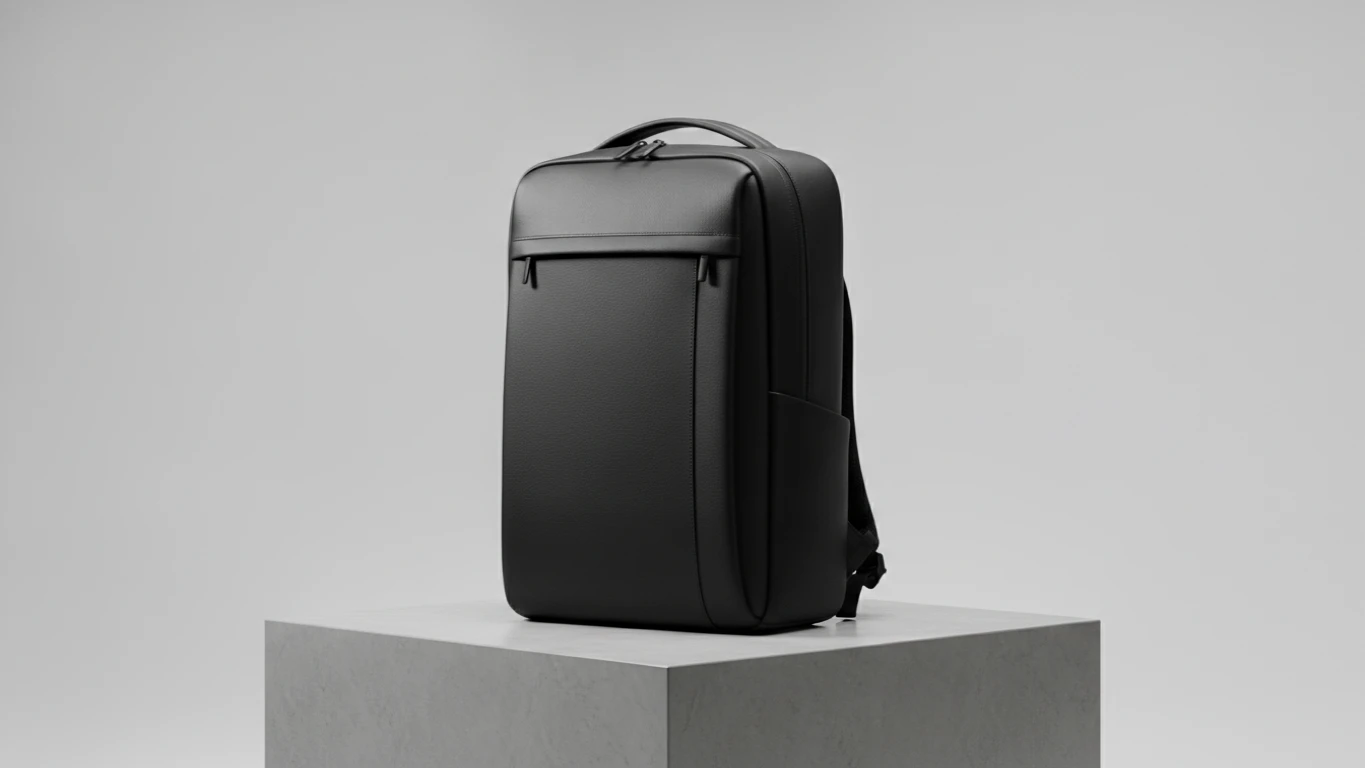Anti-Theft Matte Black Backpack