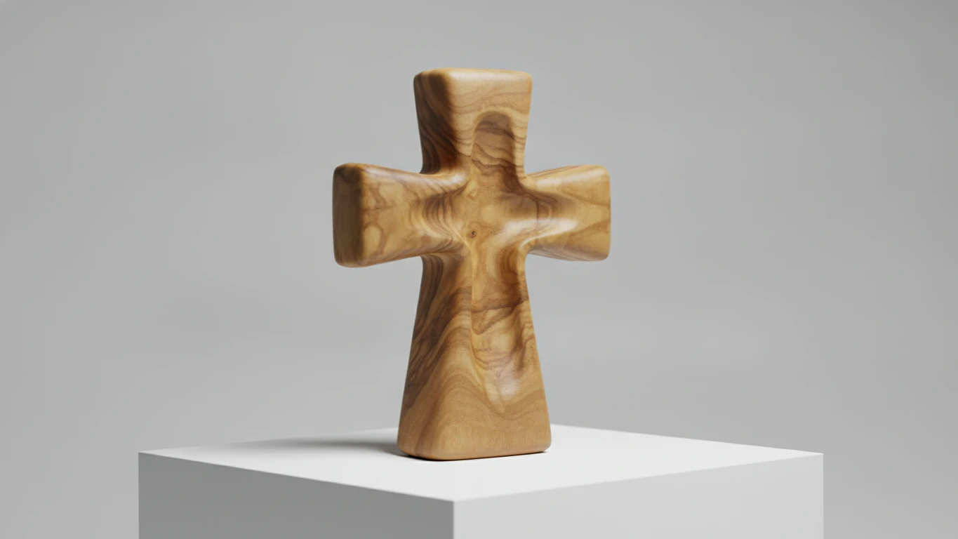 Artisan Olive Wood Comfort Cross