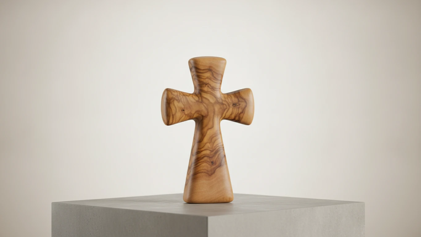 Artisan Olive Wood Pocket Cross