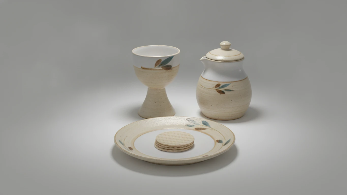 Artisan Pottery Communion Set