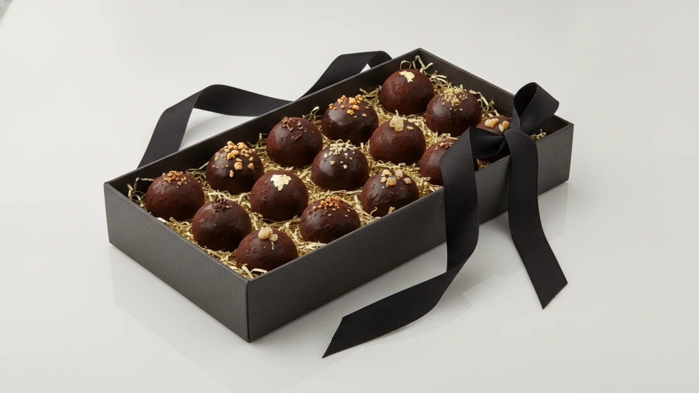 Artisanal Dark Chocolate Truffle Gift Box