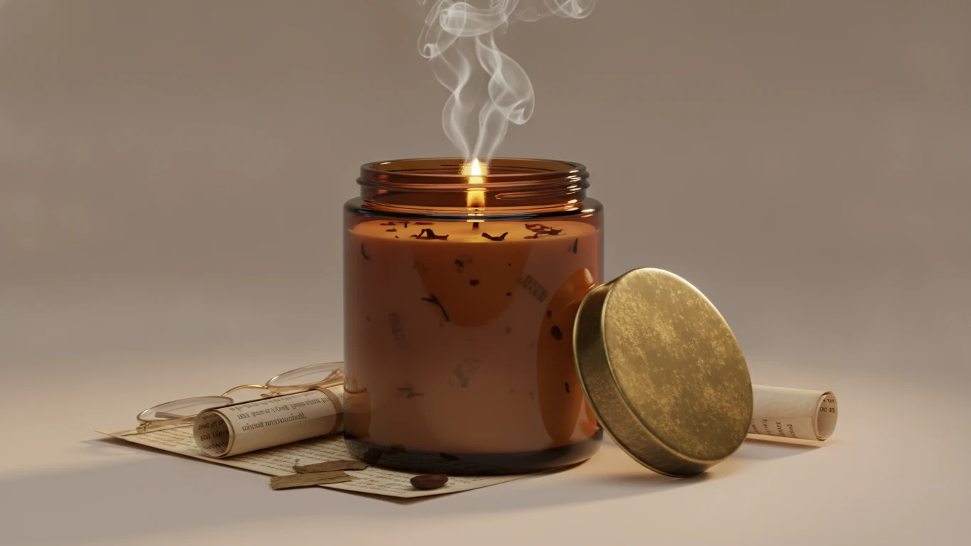 Atmospheric Literary-Themed Candle