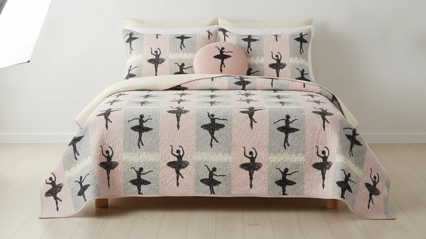 Ballerina Silhouette Quilt Set