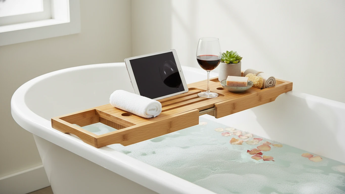 Bamboo Bath Caddy Tray
