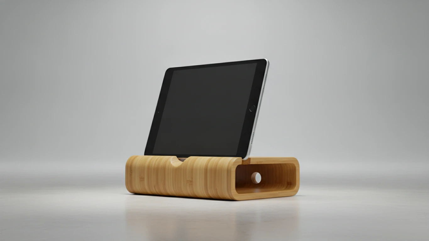 Bamboo Desktop Tablet Stand