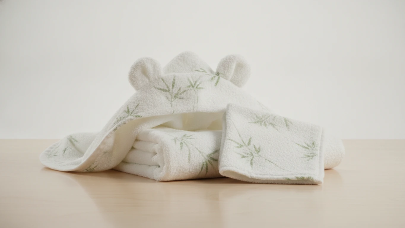Bamboo Hooded Towel and Washcloth Set