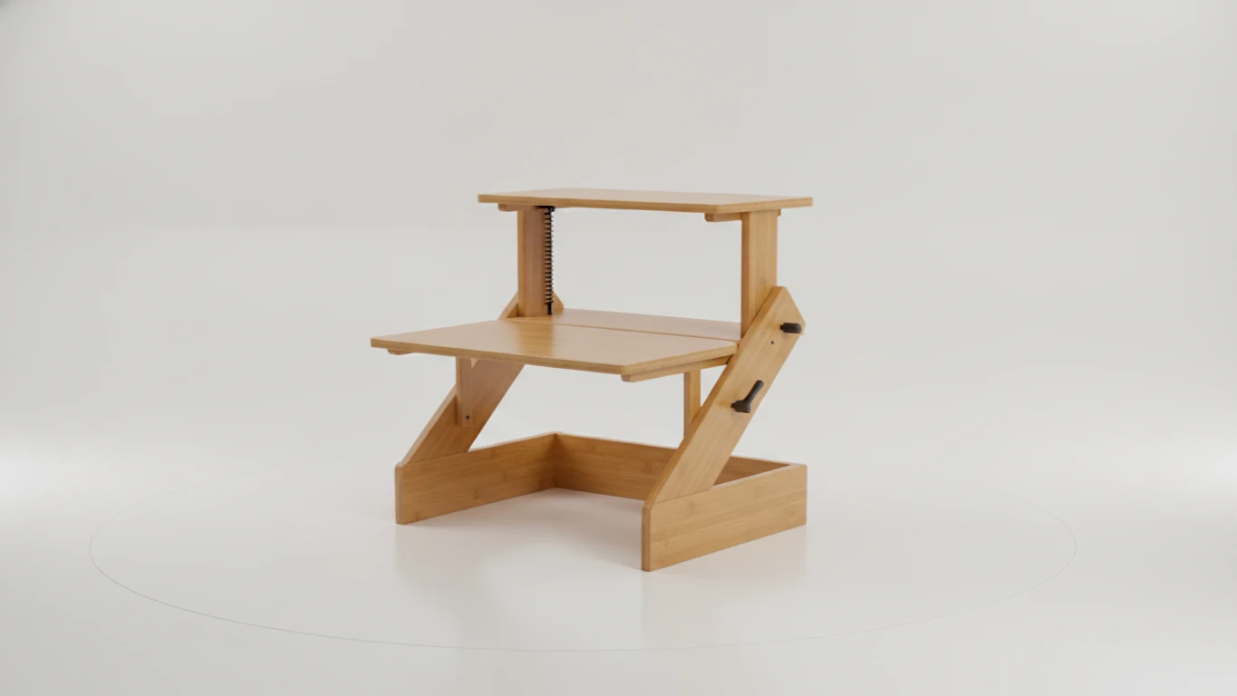 Bamboo Standing Desk Converter